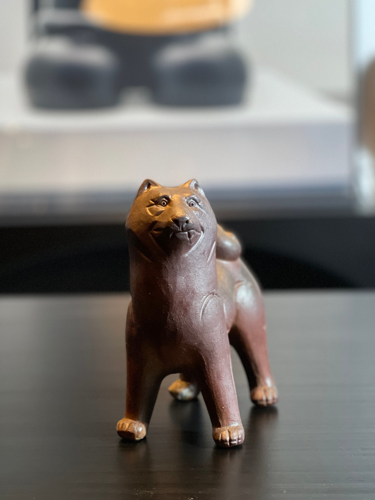 犬置き物　（伝統工芸室）染付 木箱入